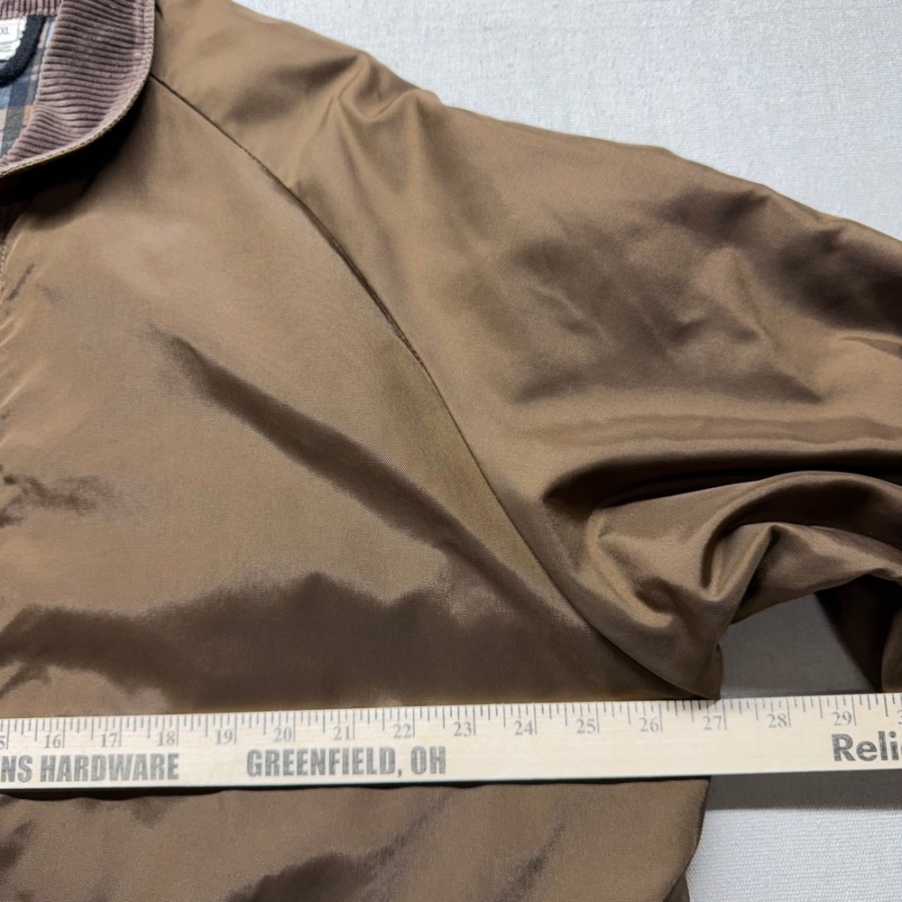 Wick Outdoor Works Mens XL Brown Plaid Flannel Lined Full Zip Jacket Corduroy - Picture 10 of 16